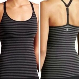 ATHLETA Up Tempo Striped Racerback Sports Tank - Size M